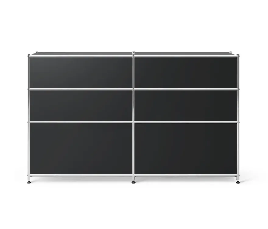 Kommode Metall »CN3« mit 6 Schubladen, schwarz