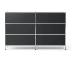Kommode Metall »CN3« mit 6 Schubladen, schwarz