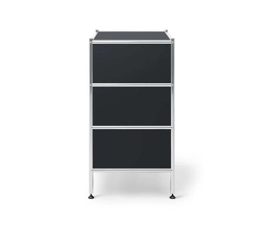 Kommode Metall »CN3« mit 3 Schubladen, schwarz