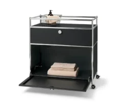 Kommode Metall »CN3« mit 1 Schublade, 1 Klappenfach und Umrandung