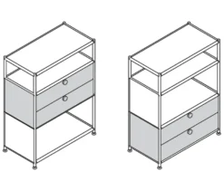 Kommode Metall »CN3« mit 2 Schubladen