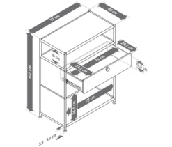 Kommode Metall »CN3« mit 2 Schubladen