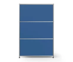 Kommode Metall »CN3« mit 2 versetzbaren Klappenfächern, enzianblau