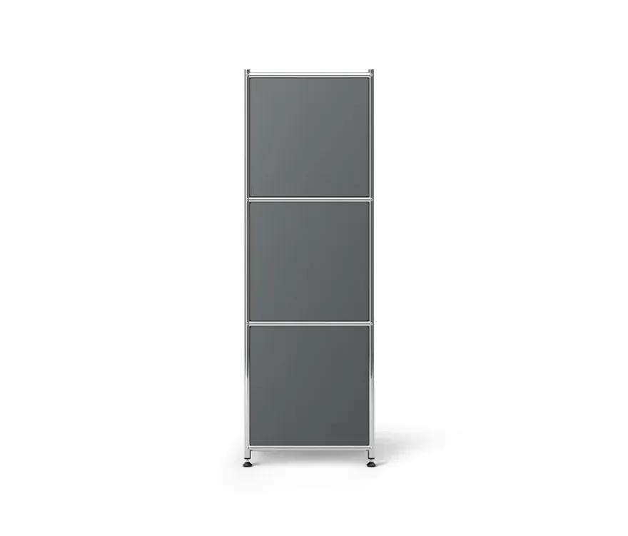 Kommode Metall »CN3« mit versetzbaren Klappenfächern, grau