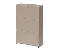 Kommode Metall »CN3 Slim Line« mit 3 Klappfächern, taupe