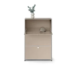 Kommode Metall »CN3 Slim Line« mit 3 Klappfächern, taupe