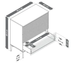 Kommode »REET« mit Lamellenoptik