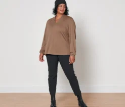 Konfektionierte Bengalinhose, schwarz