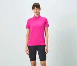 Kurzarm-Rad-Shirt, pink