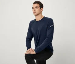 Langarm-Funktionsshirt, dunkelblau