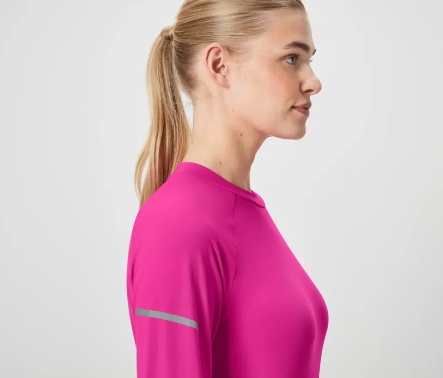 Langarm-Funktionsshirt, neonpink