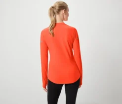 Langarm-Funktionsshirt, neonorange