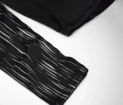Langarm-Funktionsshirt, schwarz-silberfarben