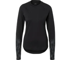 Langarm-Funktionsshirt, schwarz-silberfarben