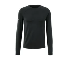 Langarm-Funktionsshirt, schwarz