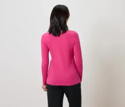 Langarmshirt, fuchsia
