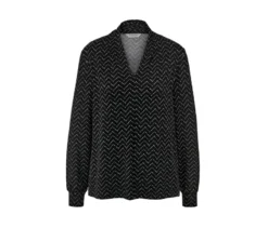 Langarmshirt mit V-Ausschnitt, Alloverprint