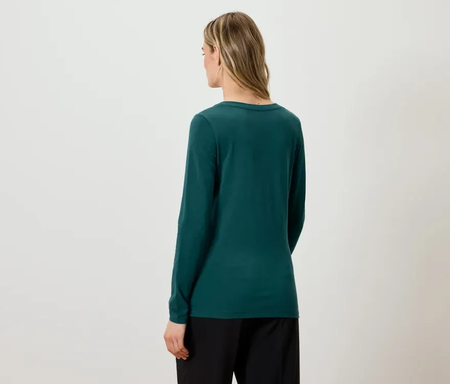 Langarmshirt, petrol