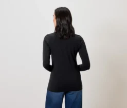 Langarmshirt, schwarz