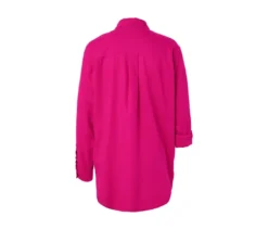 Lange Leinenbluse, pink