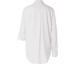 Lange Leinenbluse, weiß