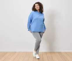 Langes Kapuzensweatshirt