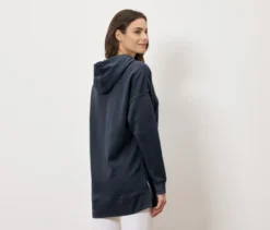 Langes Kapuzen-Sweatshirt