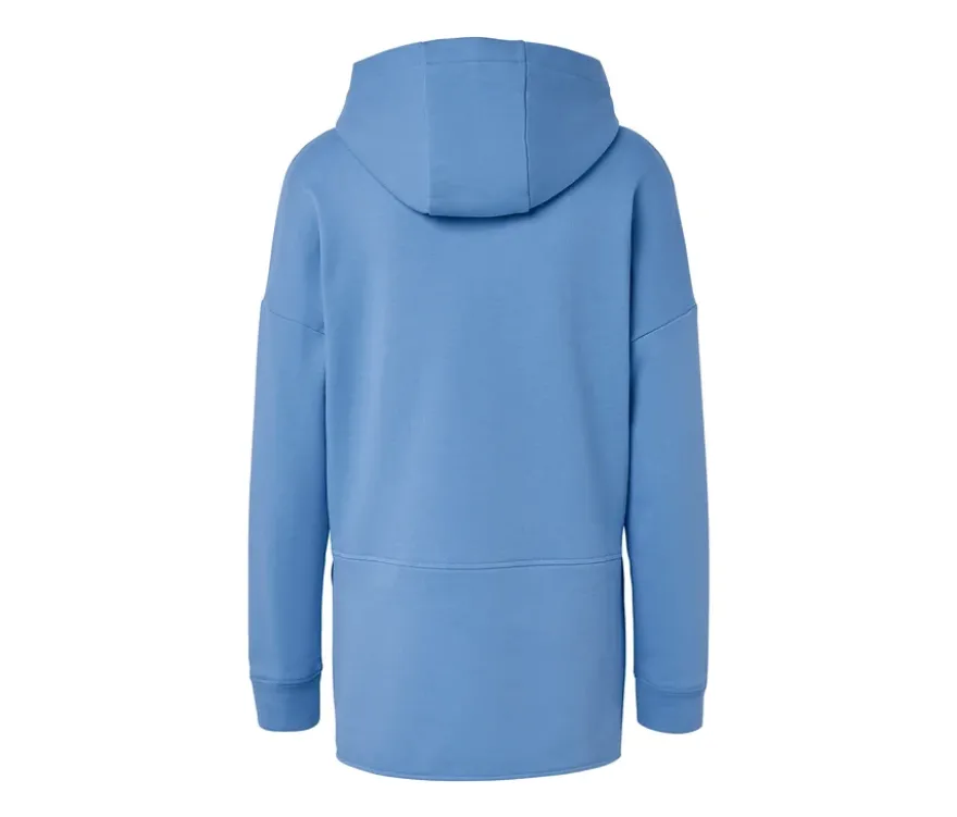 Langes Kapuzensweatshirt hellblau