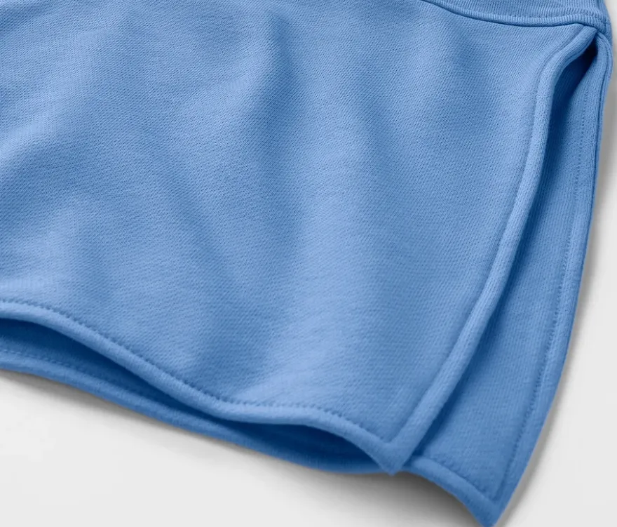 Langes Kapuzensweatshirt hellblau
