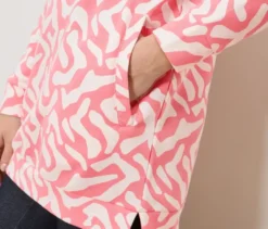 Langes Sweatshirt mit Alloverprint