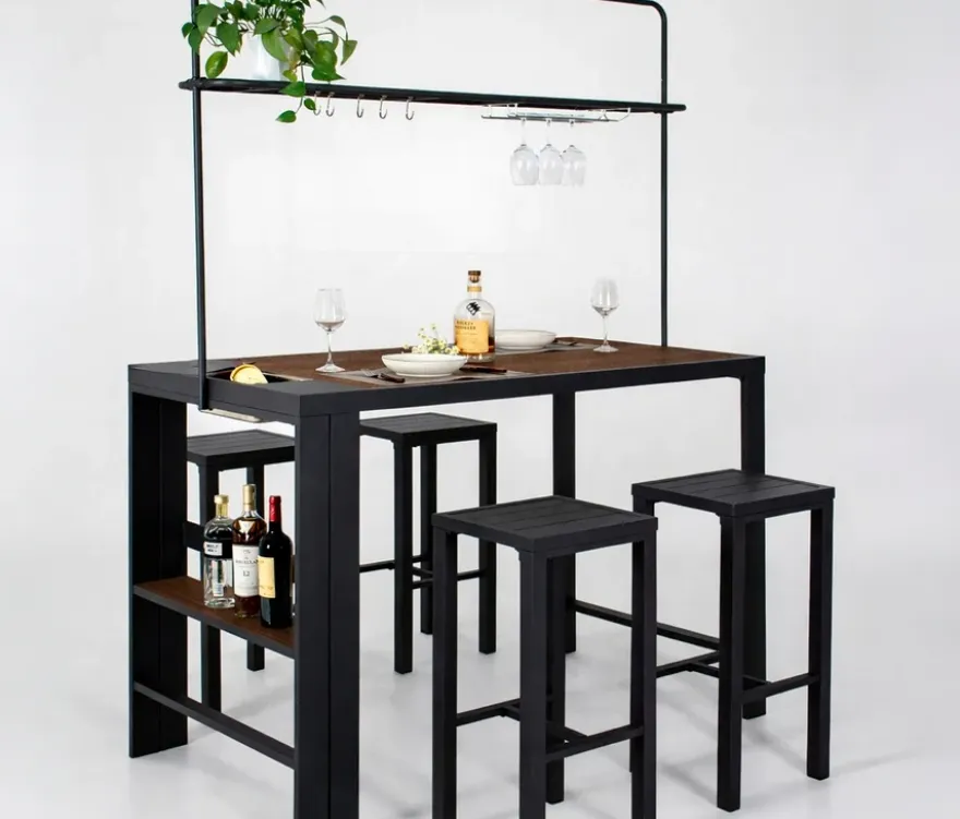 Leco Bartisch und 4 Hocker