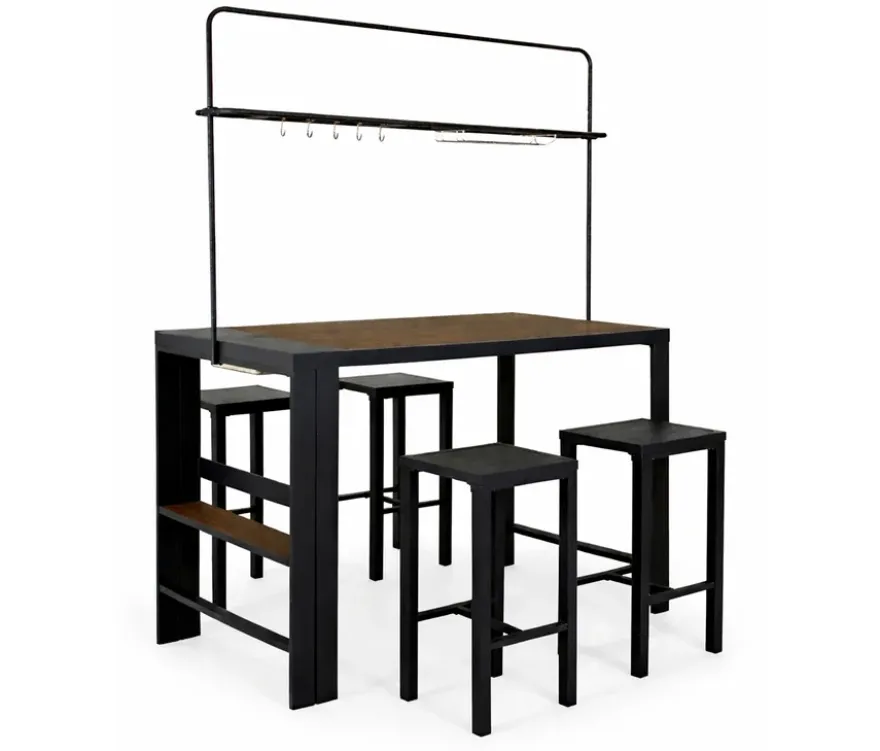 Leco Bartisch und 4 Hocker