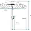 Leco Shanghai Sonnenschirm*, Ø 270 cm, rot