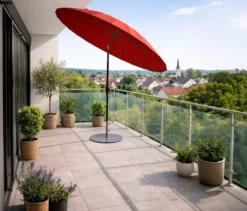 Leco Shanghai Sonnenschirm*, Ø 270 cm, rot