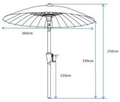 Leco Shanghai Sonnenschirm*, Ø 270 cm, orange