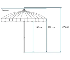 Leco Sonnenschirm, Ø 240 cm
