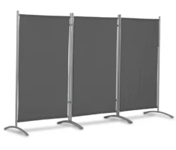Leco Stellwand, 3-teilig, anthrazit