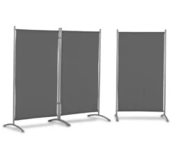 Leco Stellwand, 3-teilig, anthrazit