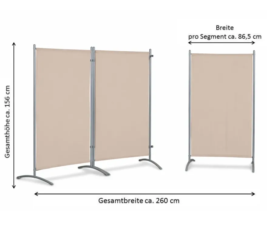 Leco Stellwand 3-teilig, Beige
