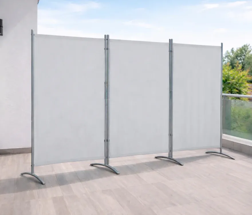 Leco Stellwand, 3-teilig, hellgrau