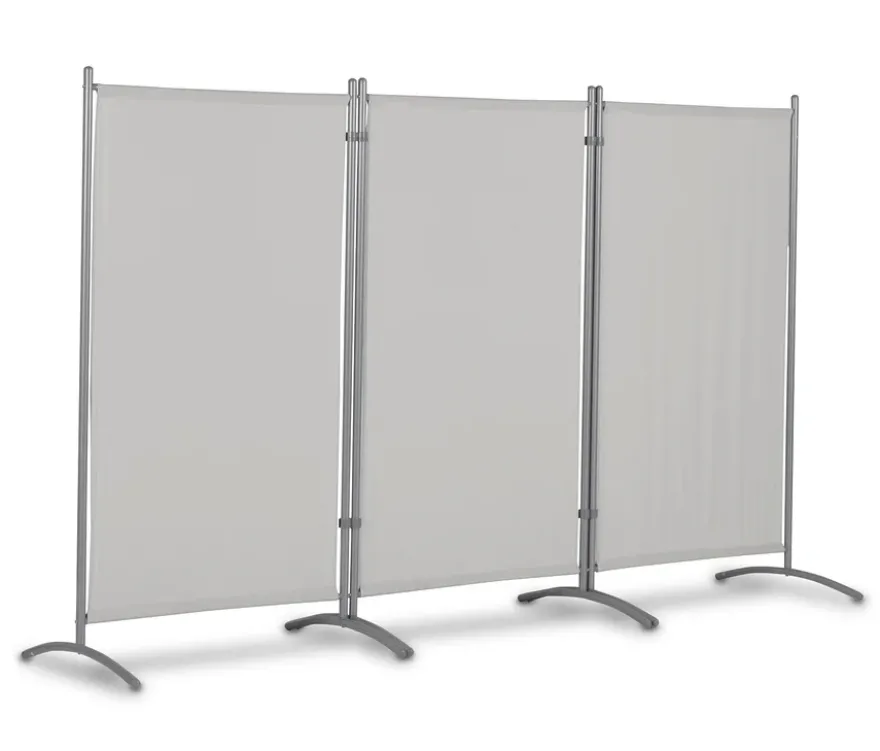 Leco Stellwand, 3-teilig, hellgrau