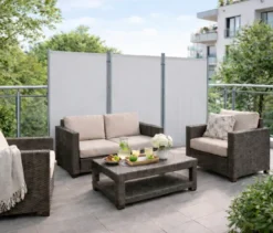 Leco Stellwand, 3-teilig, hellgrau