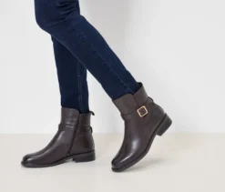 Leder-Stiefeletten