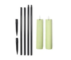 2 LED-Gartenfackeln