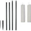 2 LED-Gartenfackeln, grau