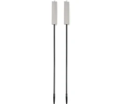 2 LED-Gartenfackeln, grau
