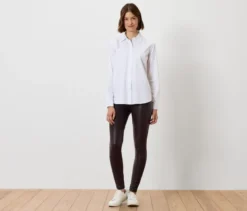 Leggings in Lederoptik