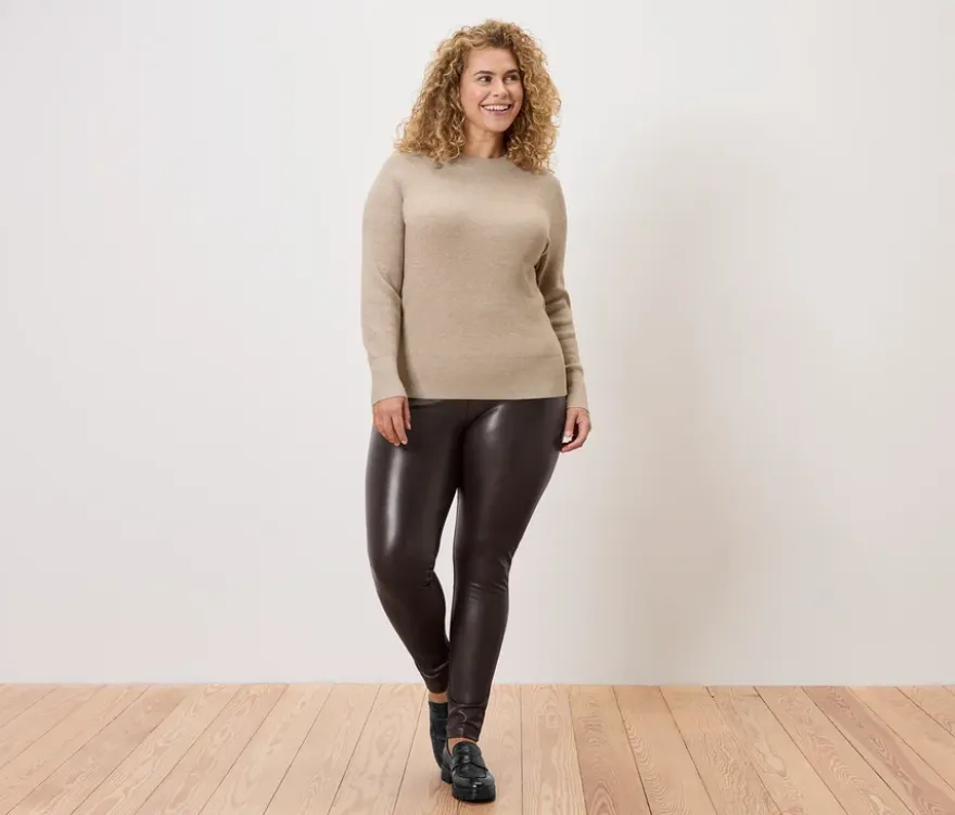 Leggings in Lederoptik