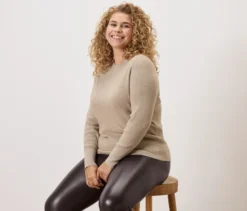 Leggings in Lederoptik