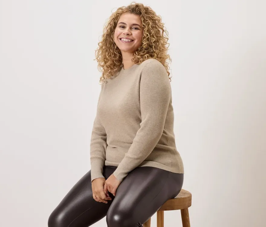 Leggings in Lederoptik